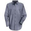 Industrial Striped Long Sleeved Work Shirt - SP14